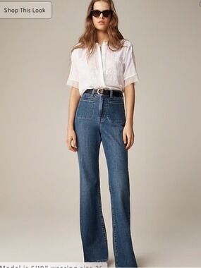 J. Crew High Rise Vintage Flare Jeans in Lexi Kay Wash
